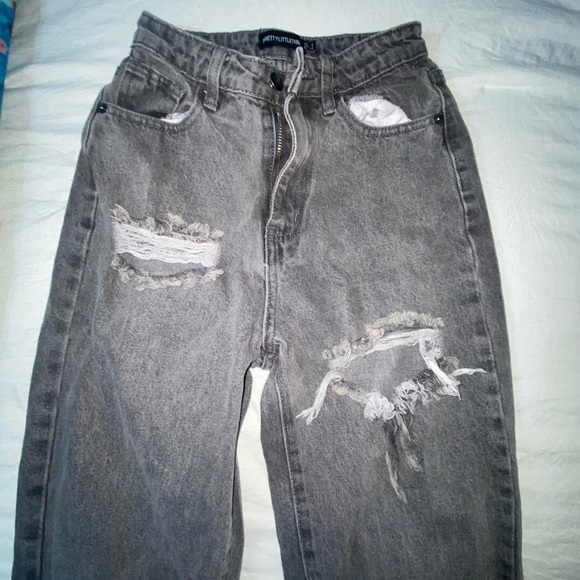 Gray side cut jeans - Picture 1 of 5